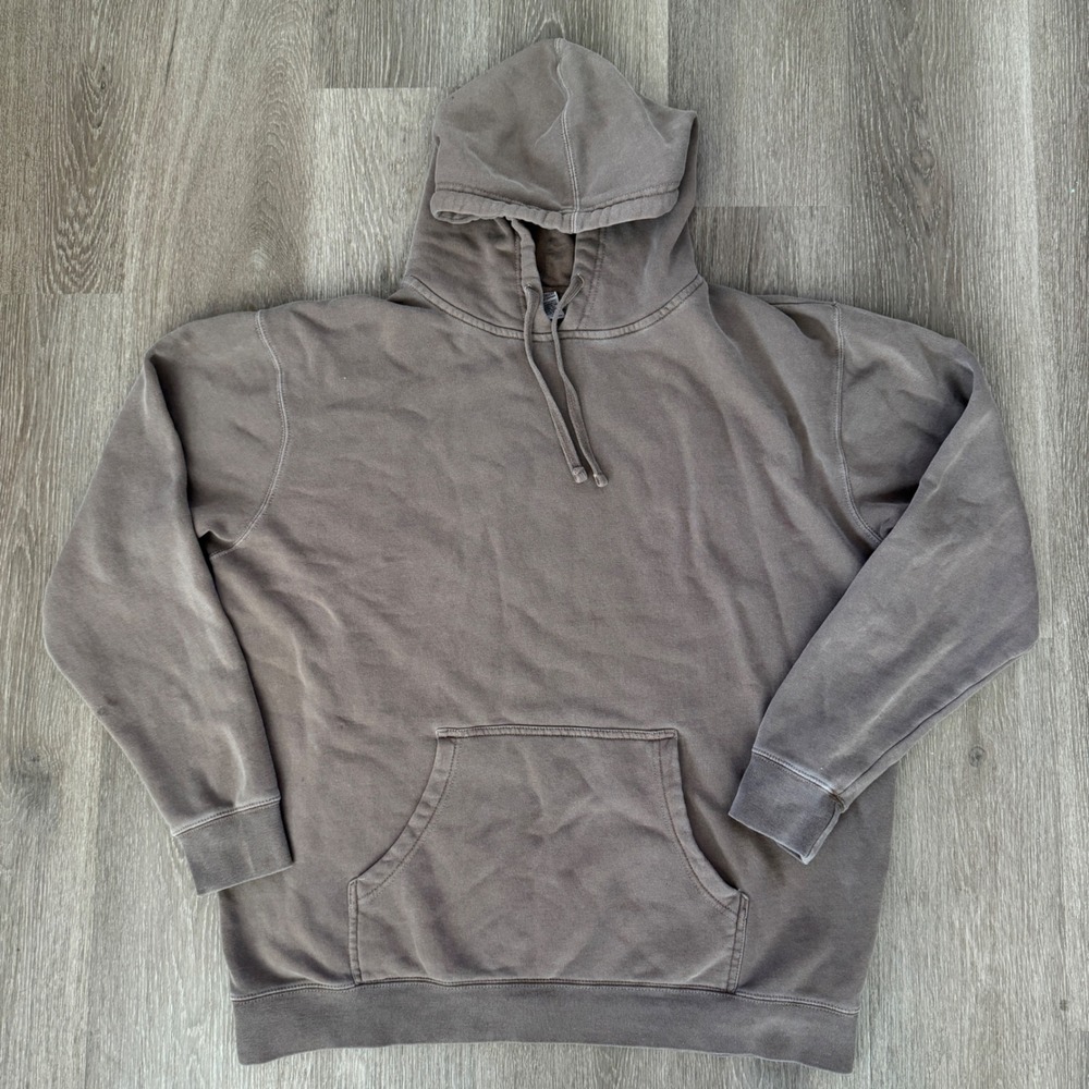 Independent Trading Co Hoodie XL Brown Pigment Dyed PRM4500C Fleece Pullover